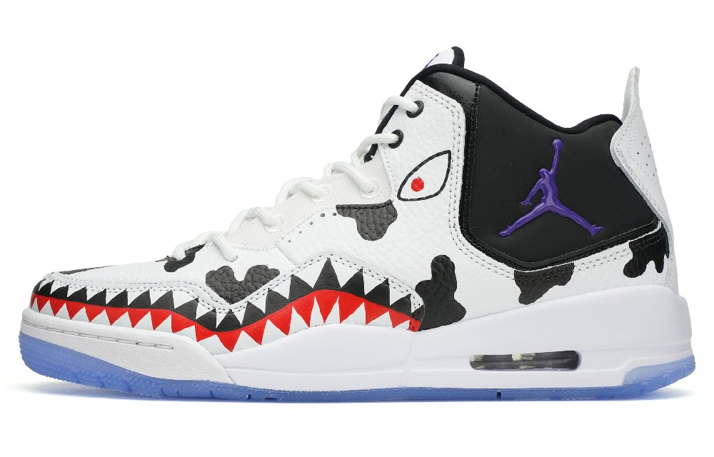 Jordan Courtside 23 Mid-Top Vintage Basketball Shoes Men's White Black