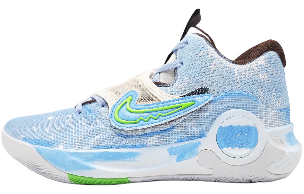 Nike KD Trey 5 X Thunder Clear Phantom Cushioning, Wear Resistant Low Top Basketball Shoes Unisex Pink Blue