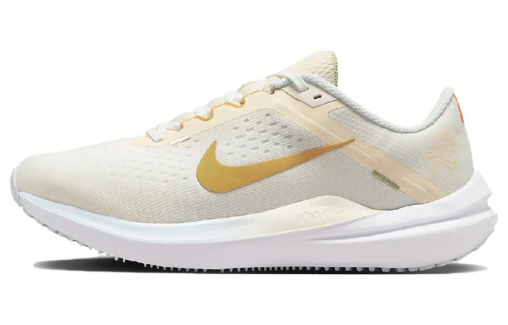 Nike Air Zoom Winflo 10 Running Shoes 'White Sail Buff Gold' Women's