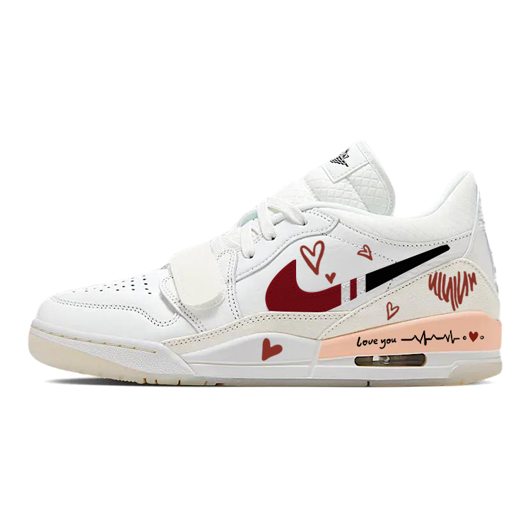 Jordan Legacy 312 Vintage Basketball Shoes Women's Mid Top Pink/White