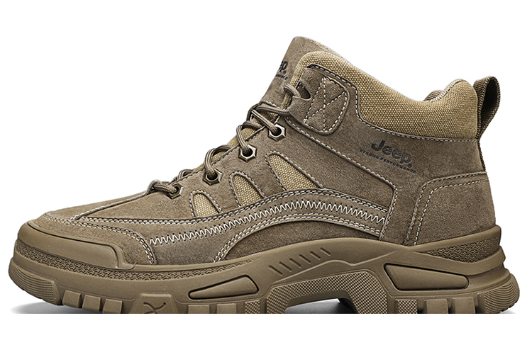 Jeep Waterproof Ankle Length Outdoor Boots Men's Khaki