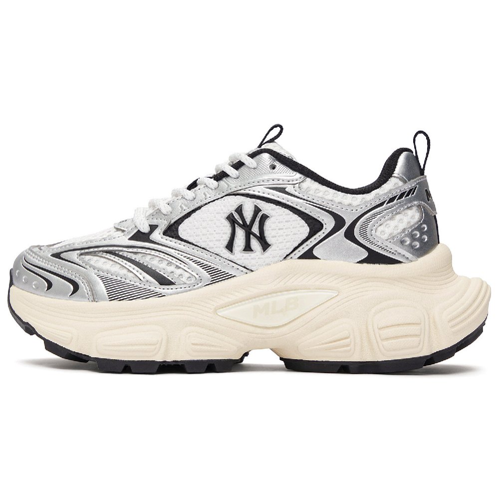 MLB Winner Chunky Anti-Slip Wear-Resistant Low-Top Chunky Sneakers Unisex Silver