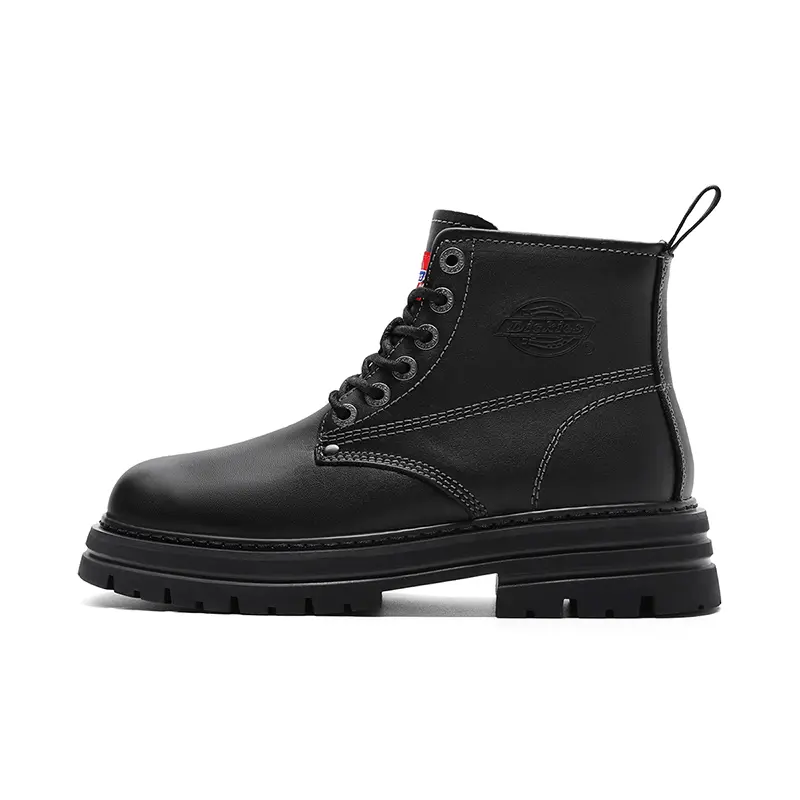 Dickies Short Martin Boot Low Heel Women's All Black