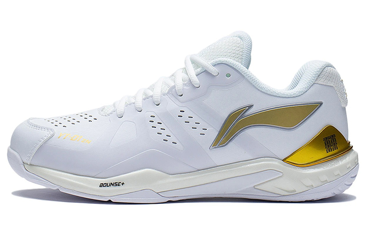 LiNing Cloud Thunder ZN Badminton Shoes Unisex White Gold