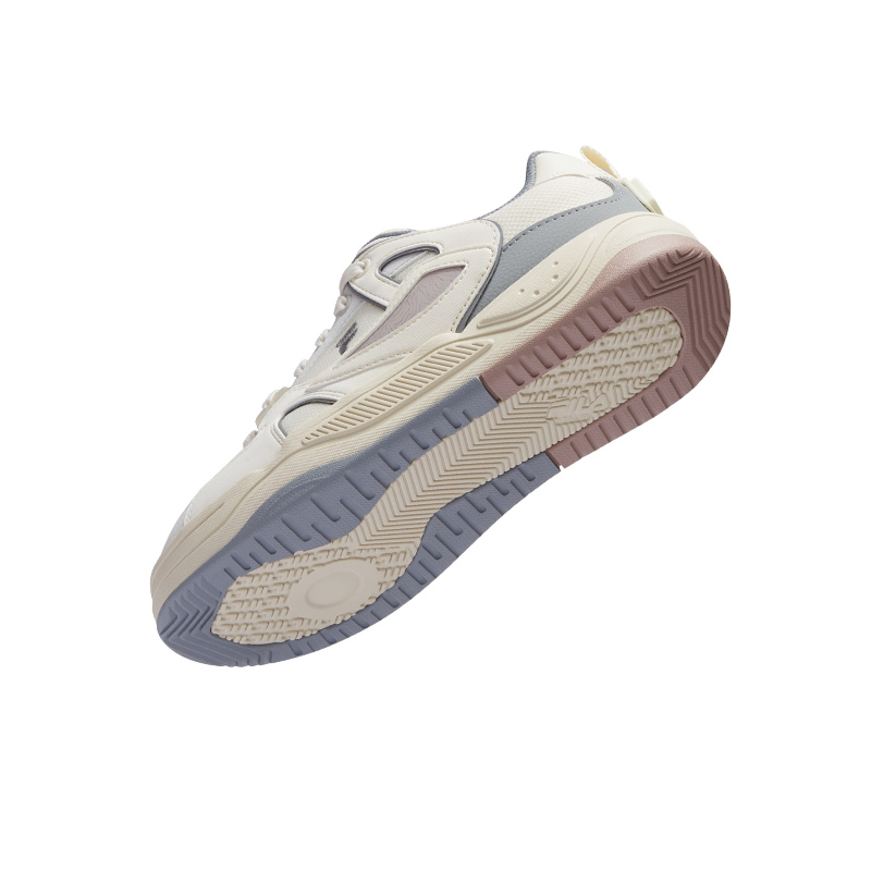 FILA FUSION BANK II Slip-Resistant Low-Top Skateboard Shoes Women's White Gray