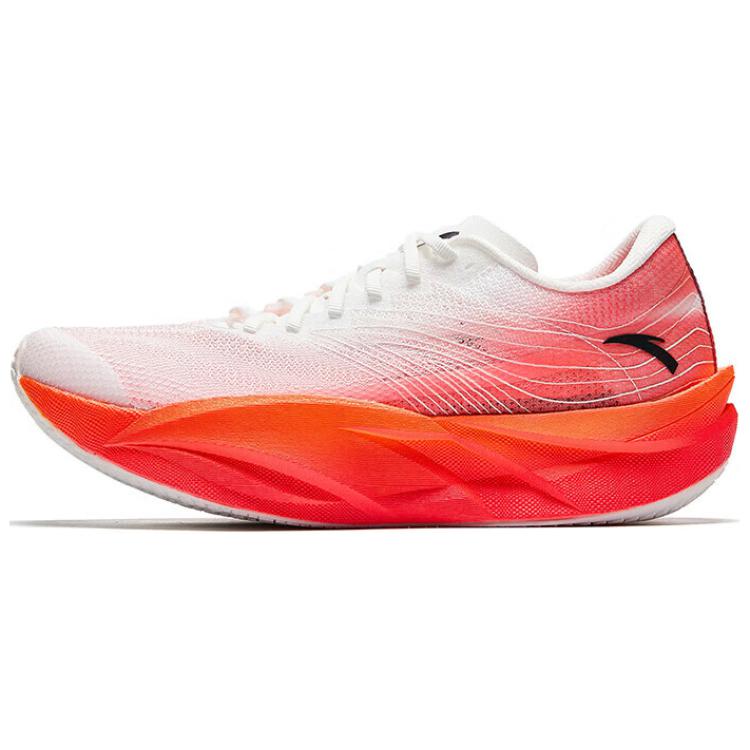 Anta C202 6.0 Cushioning Wear-Resistant Low-Top Carbon Plate Nitrogen Technology Marathon Running Shoes Men's White Red