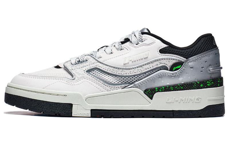 LiNing 001 BTC Cushioning Wear-Resistant Low-Top Skateboard Shoes Men's Mist White