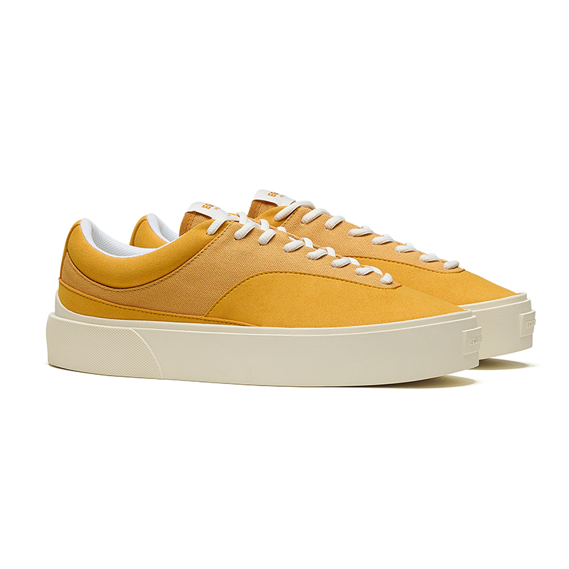 EQLZ EQUALIZER Fault 22 Wear resistant And Lightweight Low Top Skateboard Shoes Unisex Fallen Leaves Yellow