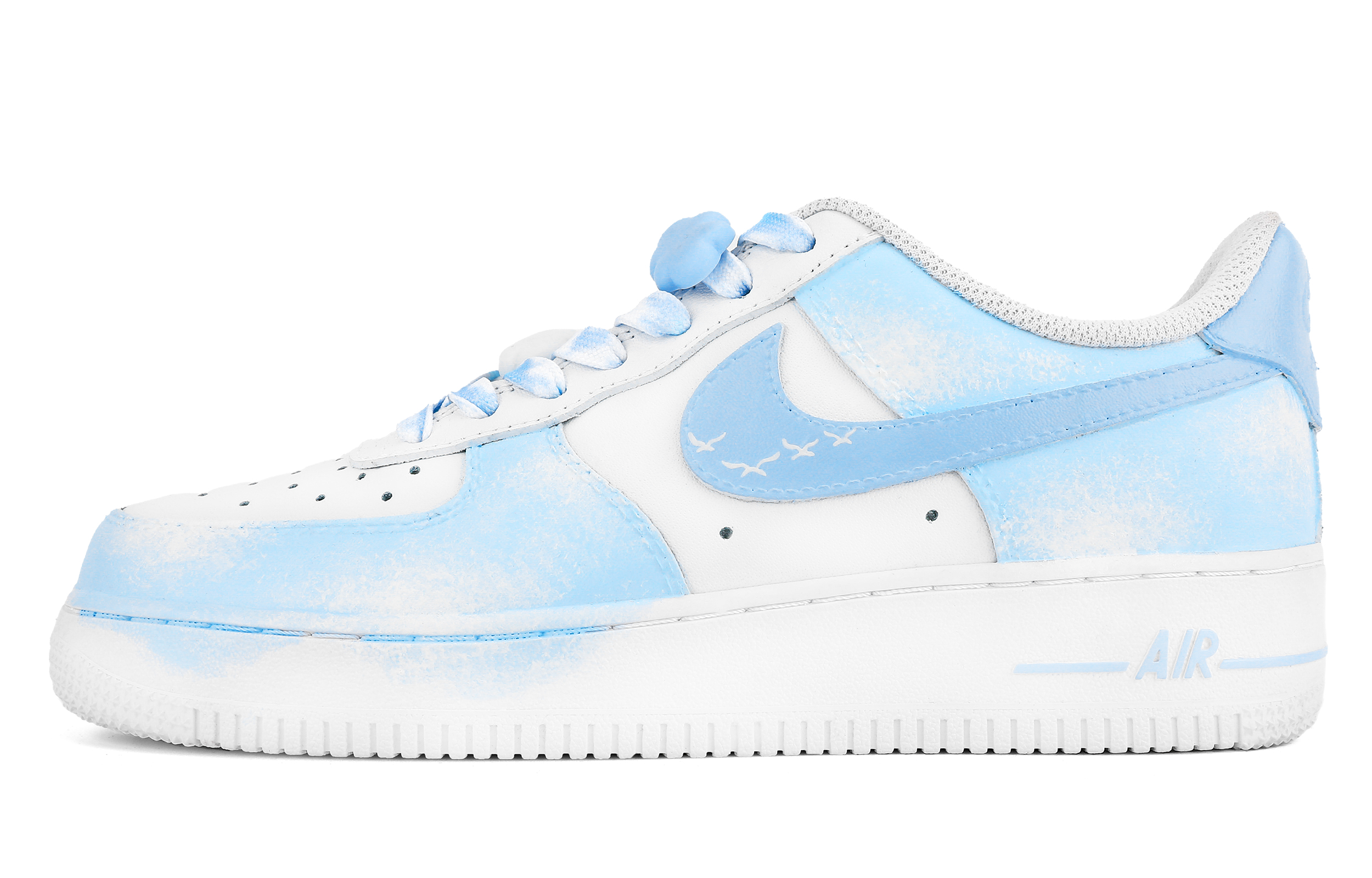 Nike Air Force 1 Abrasion Resistant Low top Skateboard Shoes Unisex Blue