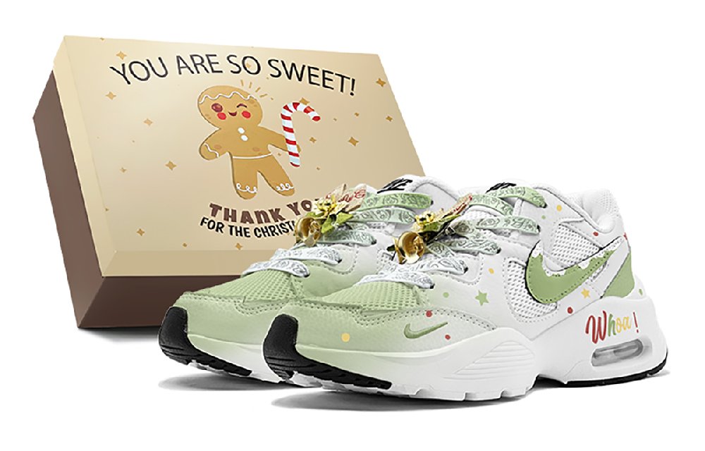Nike Air Max Fusion Abrasion Resistant Low Top Casual Shoes Women's Green White