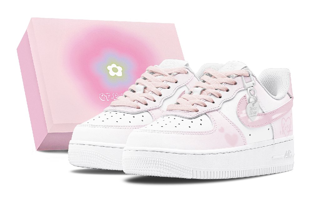 Nike Air Force 1 Air Force 1 Low Top Skateboard Shoes Women's Pink