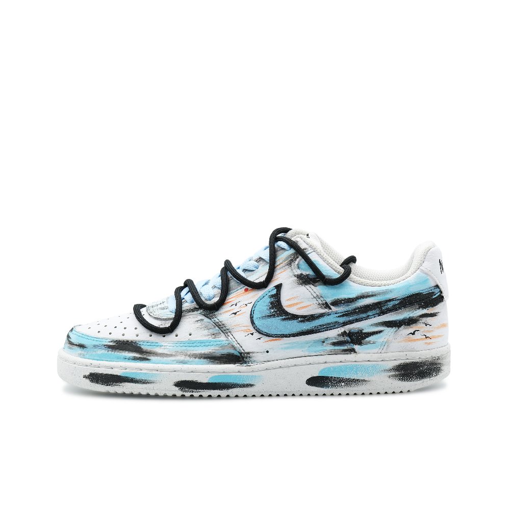 Nike Court Vision 1 Skateboard Shoes Unisex Low-Top Blue/White/Black