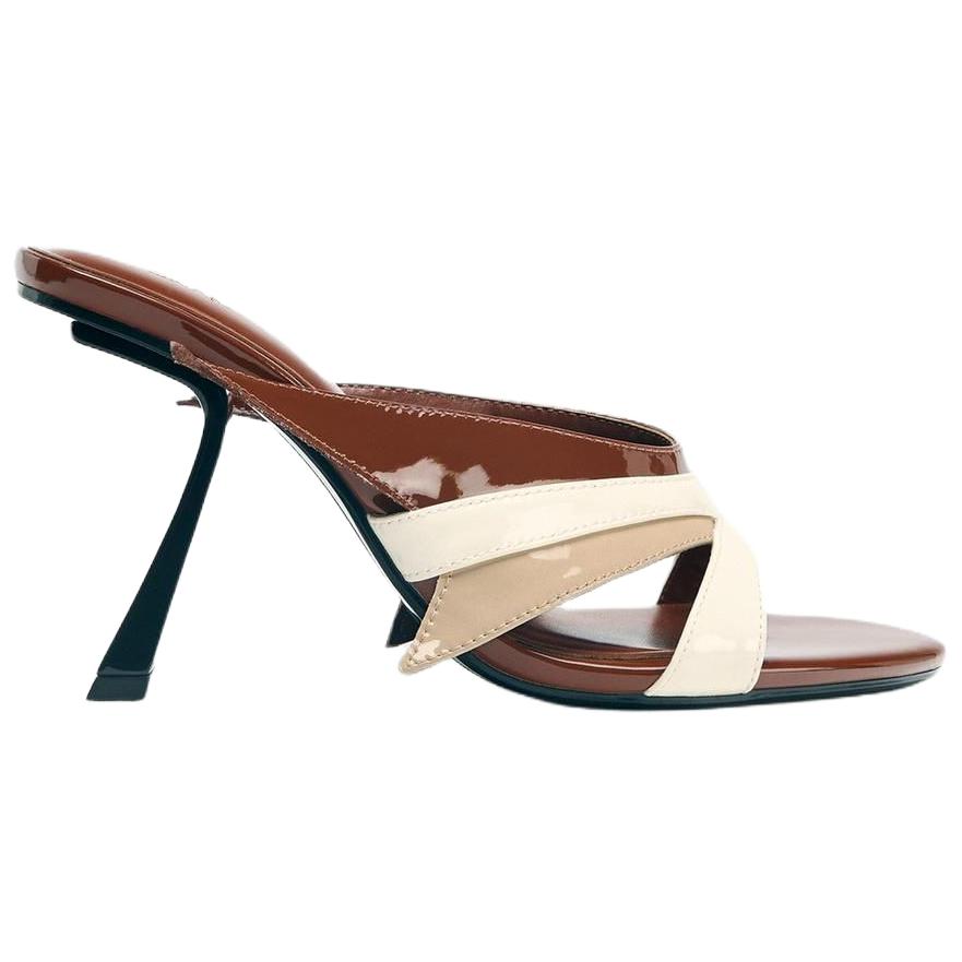 ZARA Slide Slippers Women's Brown купить в интернет-магазине Yoocart с быстрой доставкой по России.