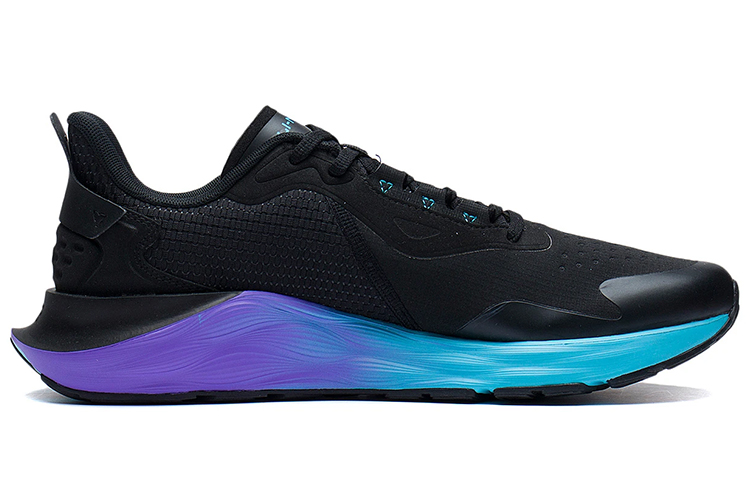 LiNing Yufeng Shock Absorbers Slip Resistant Abrasion Resistant Low top Running Shoes Men's Black