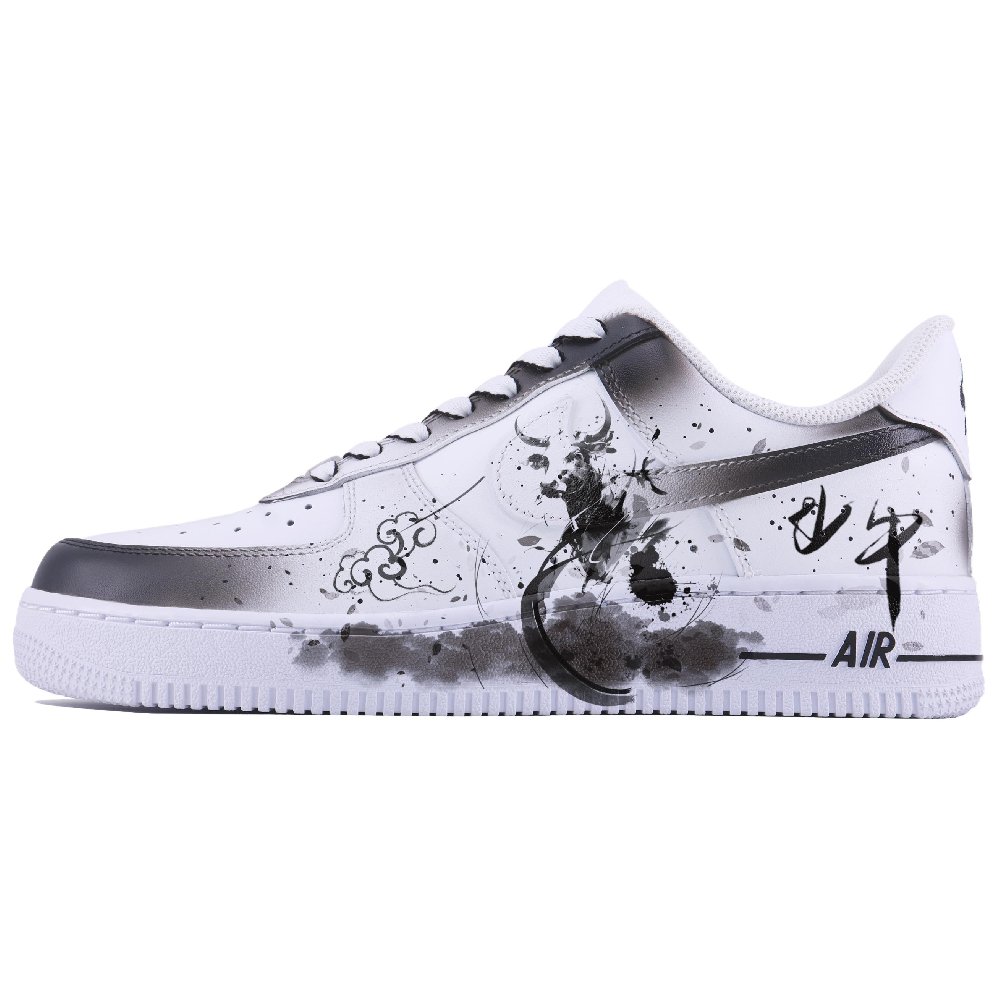 Nike Air Force 1 Ox Turns The World Around SDS Abrasion Resistant Low Top Skateboard Shoes Men's White