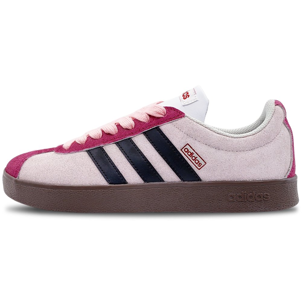 Adidas Neo Vl Court Slip-Resistant Impact Resistance Wear-Resistant Low-Top Skateboard Shoes Unisex Raspberry Pink