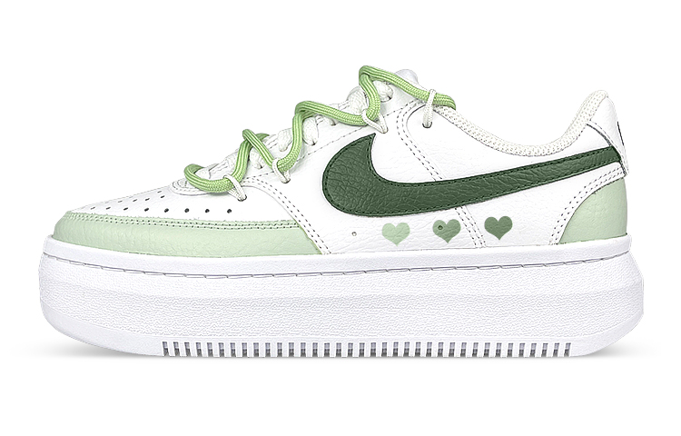Nike Court Vision 1 Alta Low-Top Skateboard Shoes Women's White Green