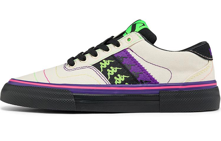 Kappa Wear-Resistant Slip-Resistant Low-Top Skateboard Shoes Women's White Purple