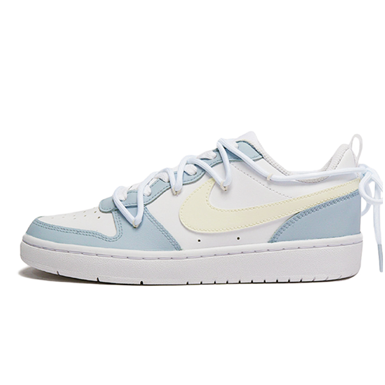 Nike Court Borough Skateboard Shoes Women's Low-Top White/Blue/Yellow купить в интернет-магазине Yoocart с быстрой доставкой по России.