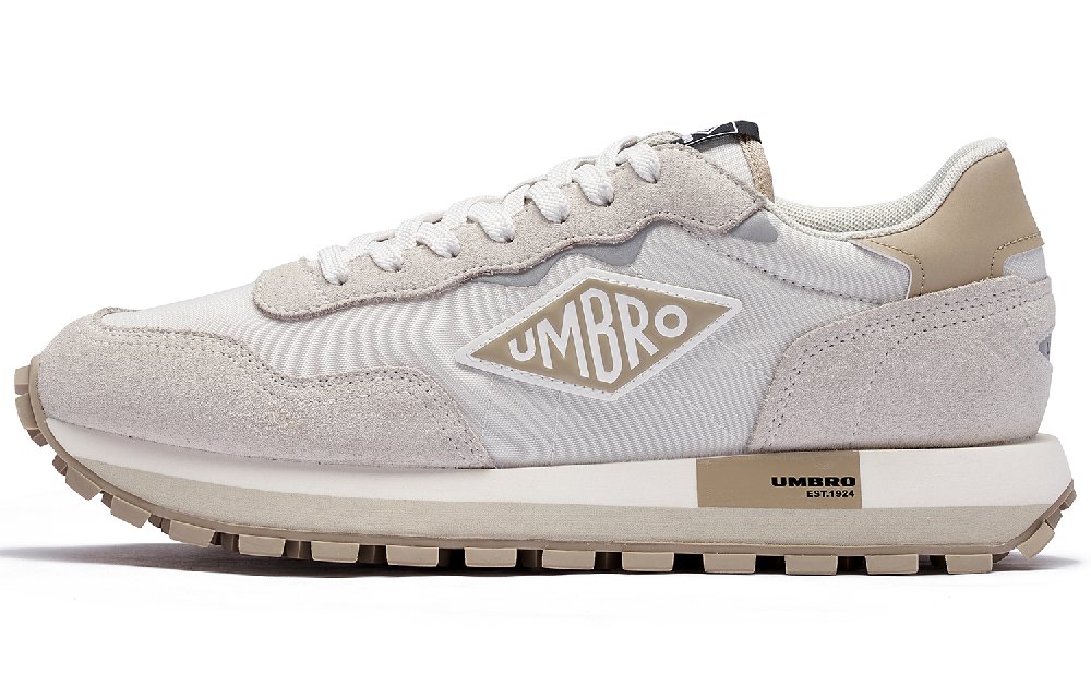 Umbro Anti-Slip Wear-Resistant Low-Top Casual Shoes Men's White Agate