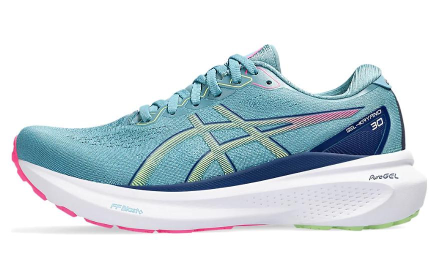 Asics Gel Kayano 30 Gris Blue Lime Green Pink Women's