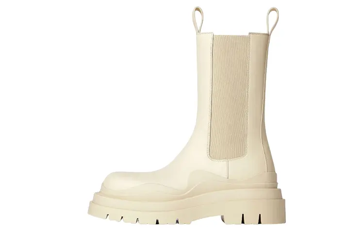 Bottega Veneta Tire Short Chelsea Boots 5.5cm Men's Beige