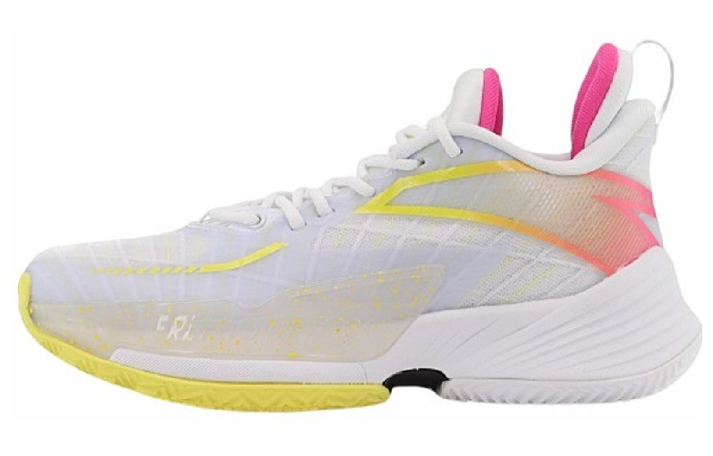 Anta Light Horseman 3 Cushioning Wear-Resistant Low-Top Basketball Shoes Women's White Yellow Red