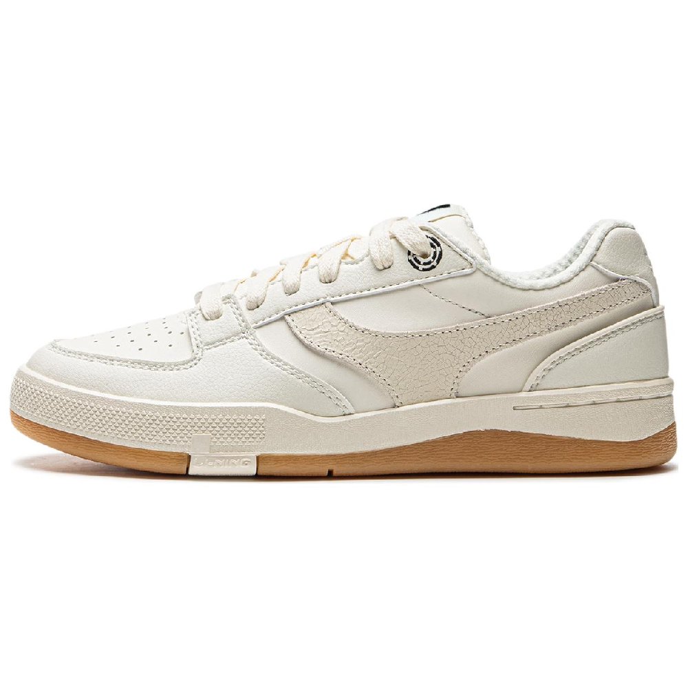 LiNing Anti Slip Wear Resistant Low Top Skateboard Shoes Women's Beige