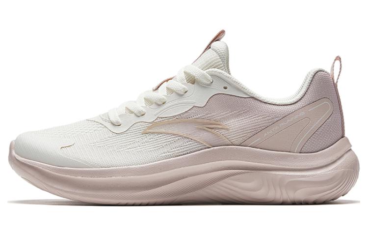 Anta Lingyun Anti Slip Wear Resistant Low Top Running Shoes Women's Ivory White Powder