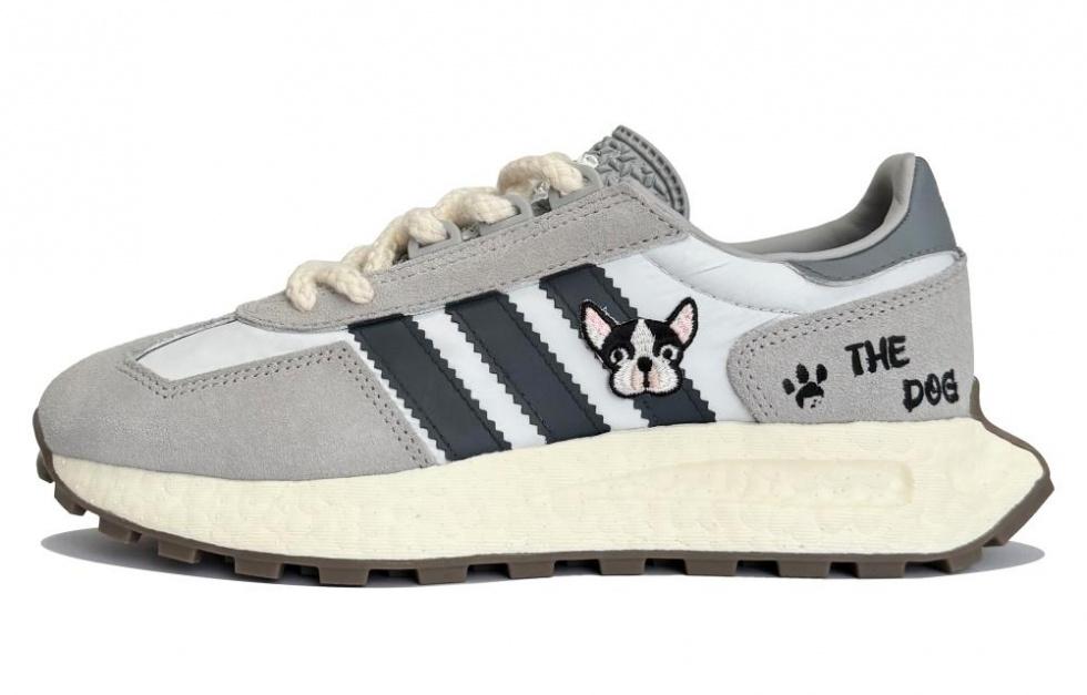 Adidas Retropy E5 Lightweight Low-Top Running Shoes Unisex Gray White