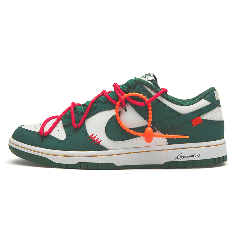 Nike Dunk Abrasion Resistant Low Top Skateboard Shoes Men's White Green