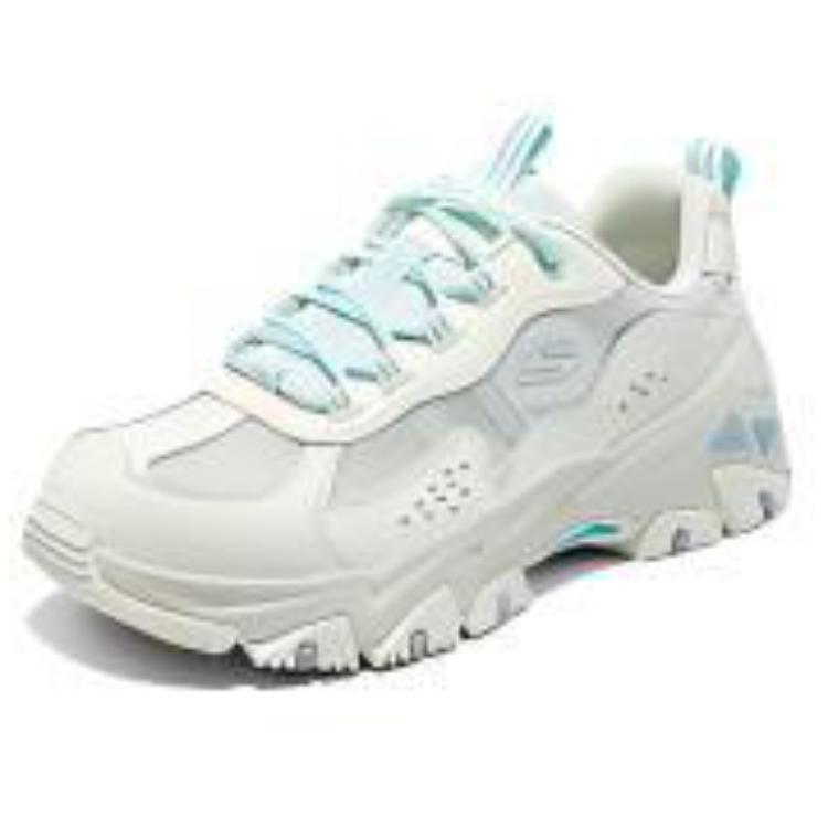 Skechers Abrasion Resistant Breathable Height Increasing Low top Chunky Sneakers Women's White Green