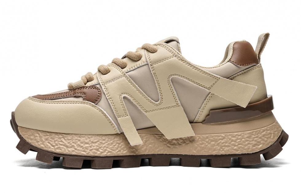 EBLAN Low-Top Casual Shoes Women's Beige Brown