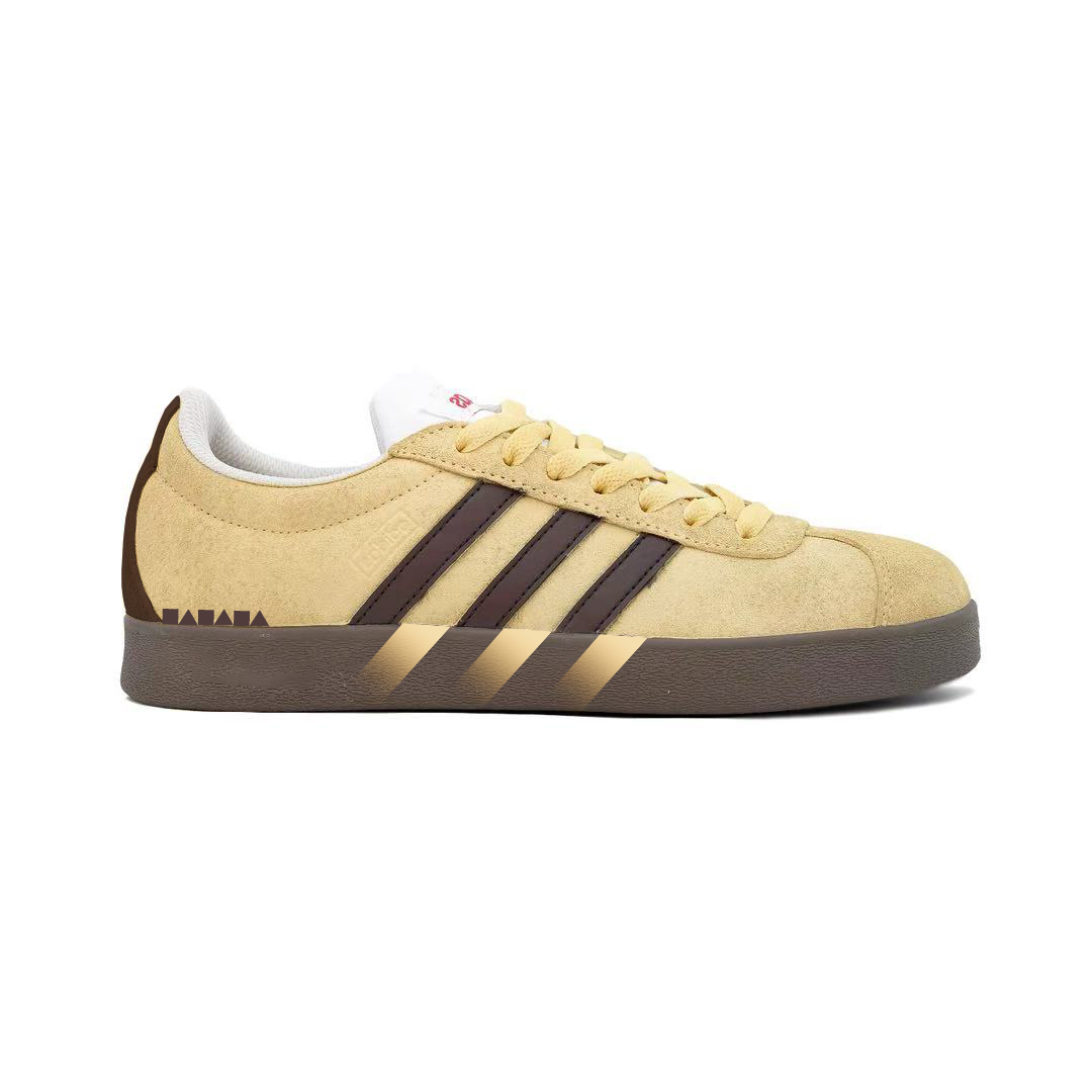 Adidas VL Court 2.0 Skateboard Shoes Unisex Low top Yellow/Brown