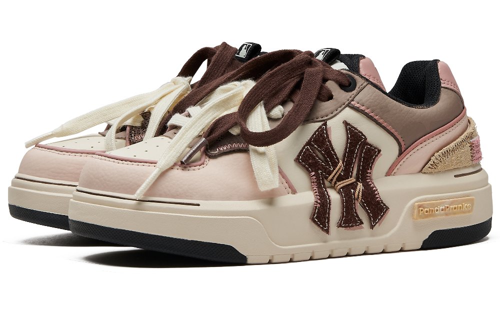 MLB Chunky Liner Abrasion Resistant Low Top Skateboard Shoes Unisex Pink Brown