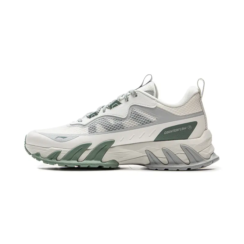 LiNing CF Tracing, Xiaoyao Xing V3 Slip Resistant Abrasion Resistant Low top Hiking Shoes Unisex White Gray
