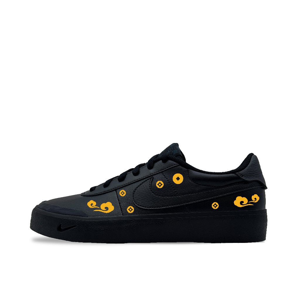 Nike Court Shot Wealth Flowing In Anti Slip Wear Resistant Low Top Skateboard Shoes Men's Gold