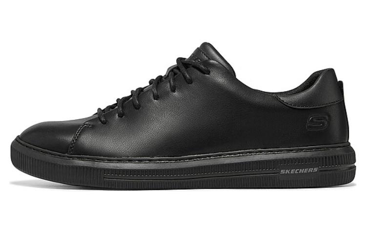 Skechers Wide Fit Breathable Low-Top Casual Shoes Men's Black