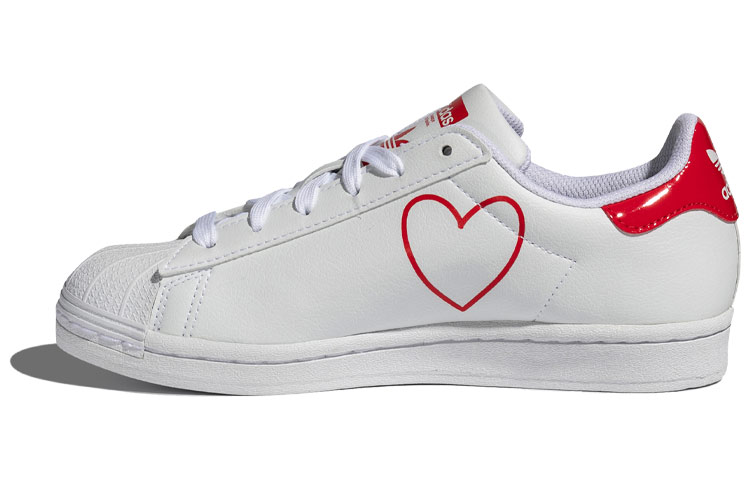 Adidas Superstar White Scarlet Women's