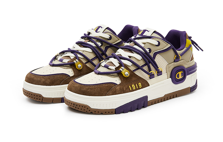 Champion Headphone Shoes Bumper V1 Low-Top Skateboard Shoes Men's Dark Brown