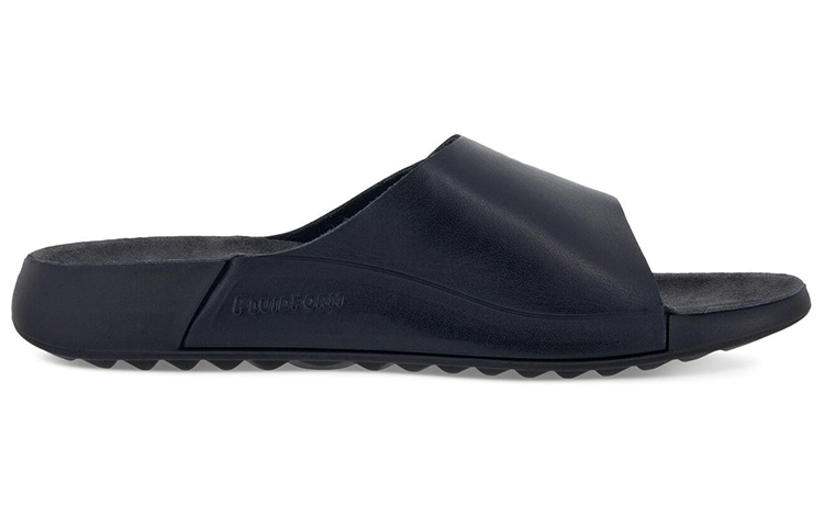 Ecco Rubber Sole Abrasion-Resistant Slide Slippers Women's Black купить в интернет-магазине Yoocart с быстрой доставкой по России.