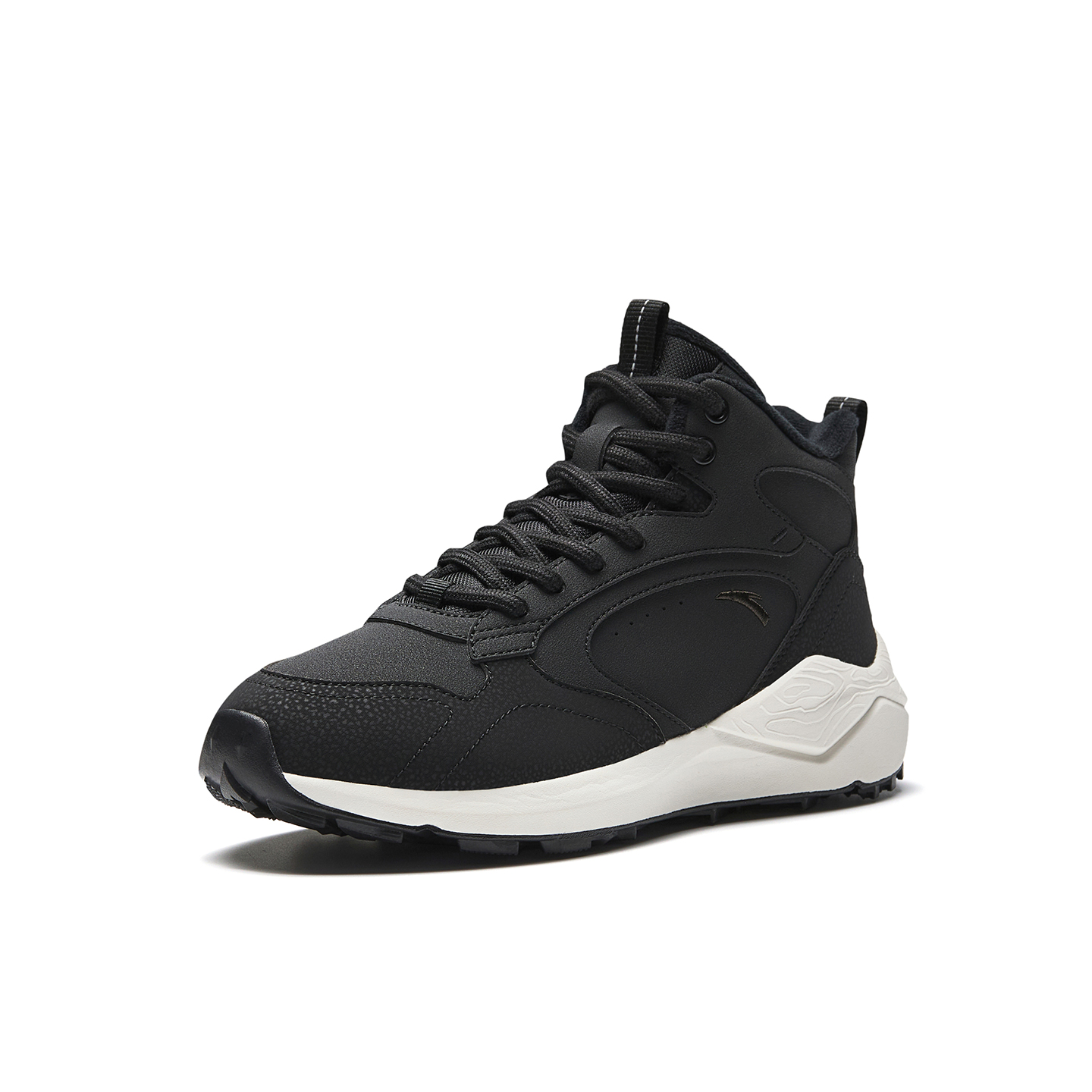 Anta Pedal Island Cushioning Abrasion Resistant Slip Resistant High top Casual Shoes Women's Basic Black