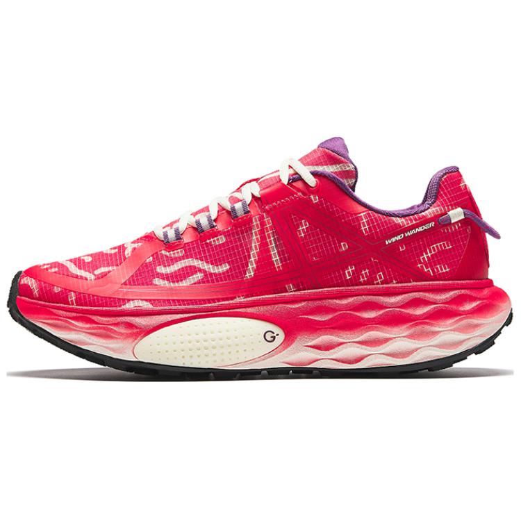 Anta ChengFeng Cushioning Anti-Slip And Wear-Resistant Low-Top Running Shoes Men's Red White