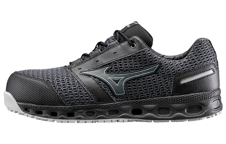 Mizuno VH11L Slip Resistant Abrasion Resistant Low top Sports Casual Shoes Black Silver
