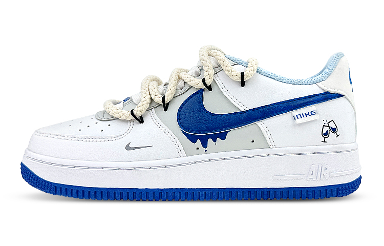 Nike Air Force 1 Low Low-Top Skateboard Shoes GS Sea Blue