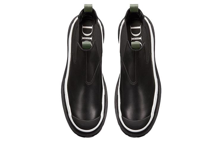 Sacai x DIOR Ankle Length Chelsea Boots Men's Black
