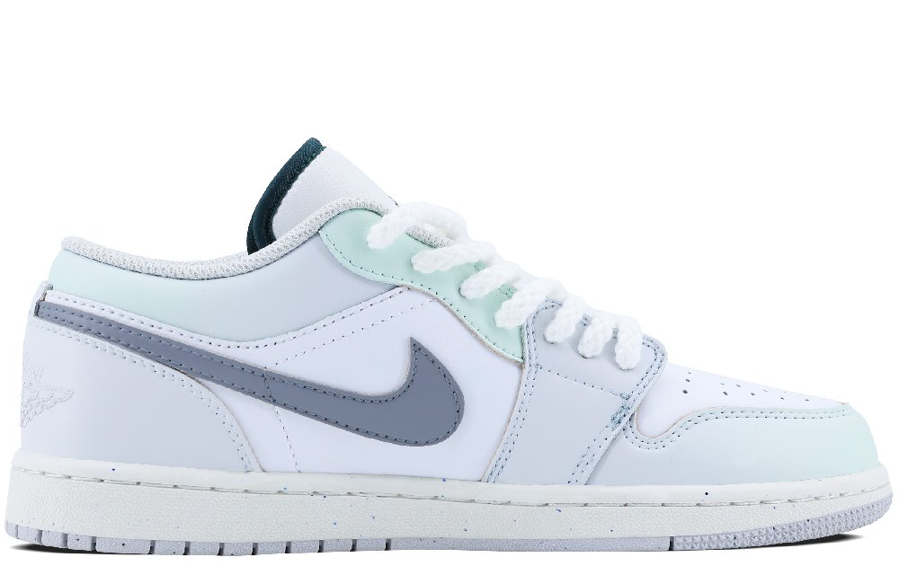 Jordan Air Jordan 1 Cushioning, Slip Resistant, And Abrasion Resistant Low Top Vintage Basketball Shoes Men Gray