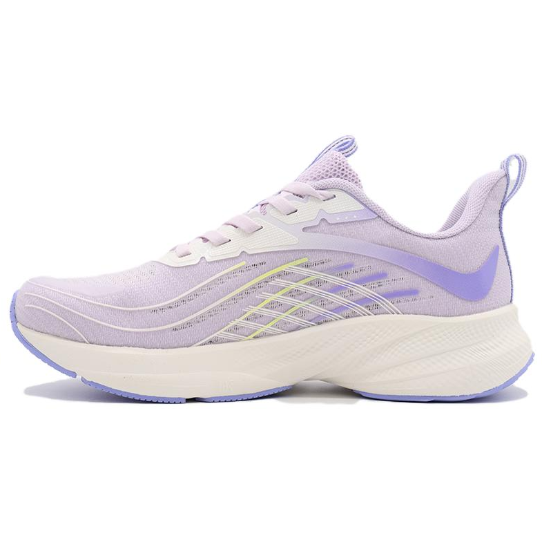 361° Wear-Resistant Low-Top Casual Running Shoes Women's White Purple