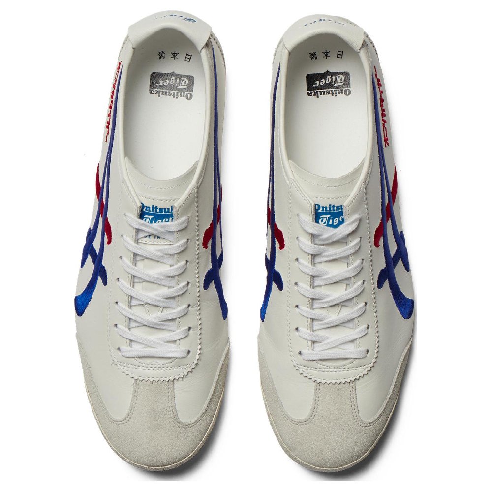 Onitsuka Tiger MEXICO 66 Anti Slip Wear Resistant Low Top Casual Shoes Unisex White Blue