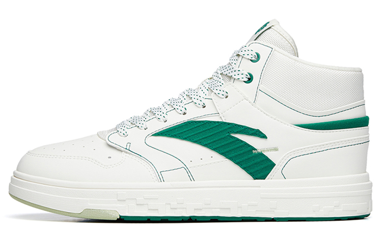 Anta Street Naughty High-Top Skateboard Shoes Men's White Green